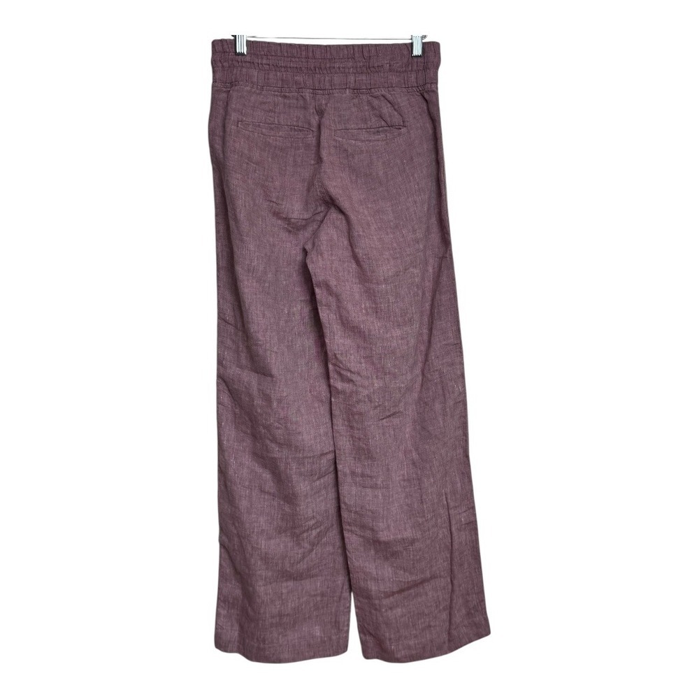 Athleta caboLinen Pants Drawstring Waist Wide‎ Leg Casual Comfort Rose - Picture 3 of 8